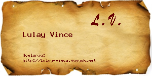 Lulay Vince névjegykártya